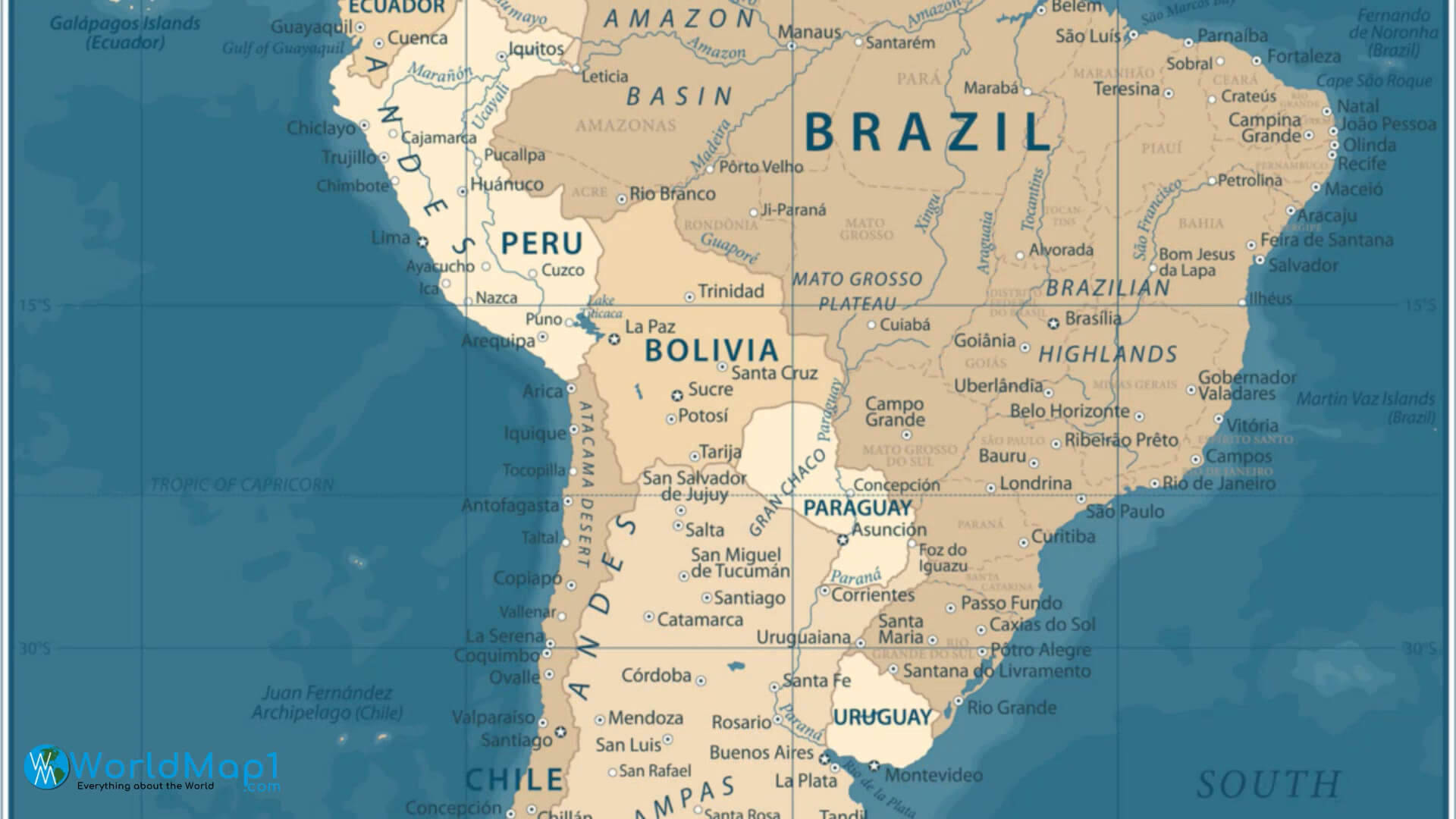 South America Countries Political Map